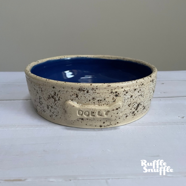 Handmade Ceramic Dog Bowls with personalisation